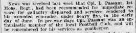 Corporal Passant article Brecon & Radnor Express Thursday 9th July 1917
