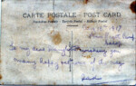 Post cards from William Fish to his children.
William was a master butcher in Blackpool which was a reserved occupation from the beginning of the war. However in 1917 it appears he was called up aged 36 and served in England with the R.G.A. Army records show him training at Prees Heath camp from 18th July 1917 to 10th October 1917 before being posted to Lydd in Kent. Shared by his grand-daughter Judith Kaye.