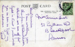 Post cards from William Fish to his children.
William was a master butcher in Blackpool which was a reserved occupation from the beginning of the war. However in 1917 it appears he was called up aged 36 and served in England with the R.G.A. Army records show him training at Prees Heath camp from 18th July 1917 to 10th October 1917 before being posted to Lydd in Kent. Shared by his grand-daughter Judith Kaye.