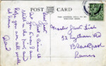 Post cards from William Fish to his children.
William was a master butcher in Blackpool which was a reserved occupation from the beginning of the war. However in 1917 it appears he was called up aged 36 and served in England with the R.G.A. Army records show him training at Prees Heath camp from 18th July 1917 to 10th October 1917 before being posted to Lydd in Kent. Shared by his grand-daughter Judith Kaye.